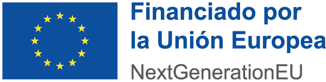 Logotipo de la Unión Europea con el texto "Financiado por la Unión Europea" y "NextGenerationEU", representando el apoyo financiero de la UE para proyectos de desarrollo y recuperación.